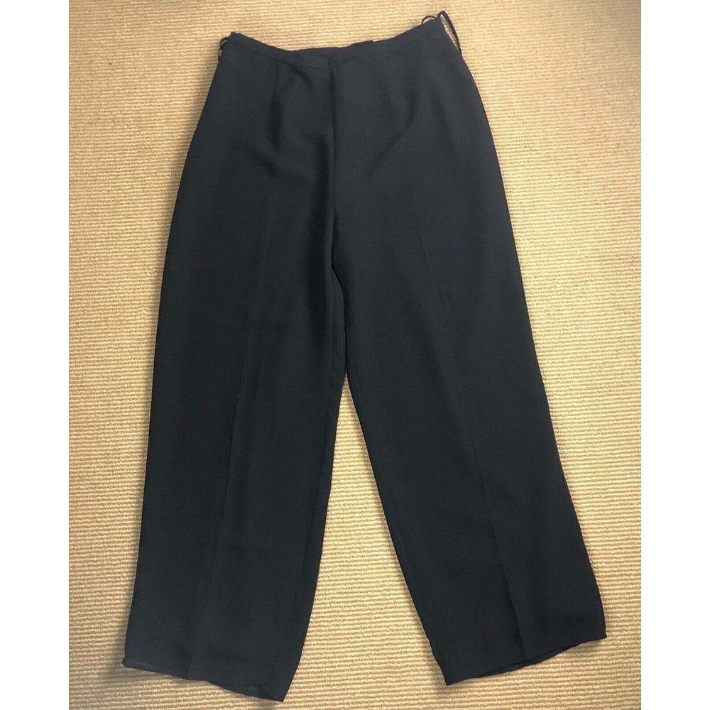 Coldwater Creek Pants‎ Womens Size 14 Black Dress Wide Leg Career Pants